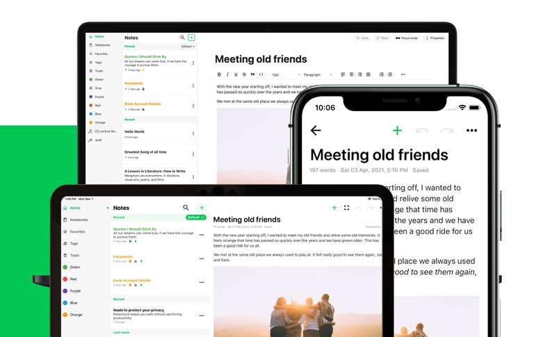 Notesnook works on all platforms with a seamless sync.