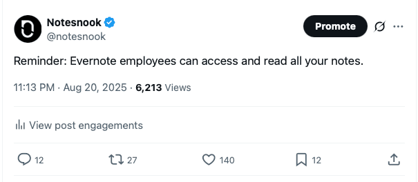 The post on X
