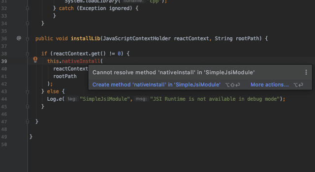 Native bindings not found error